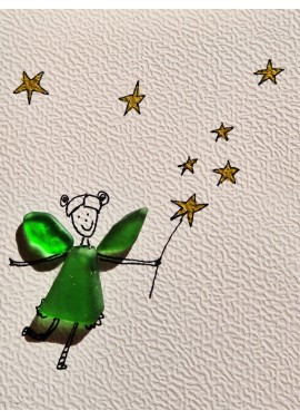 Carte de Vœux éco-responsable - recyclage - cadeau écologique - licorne verre de mer