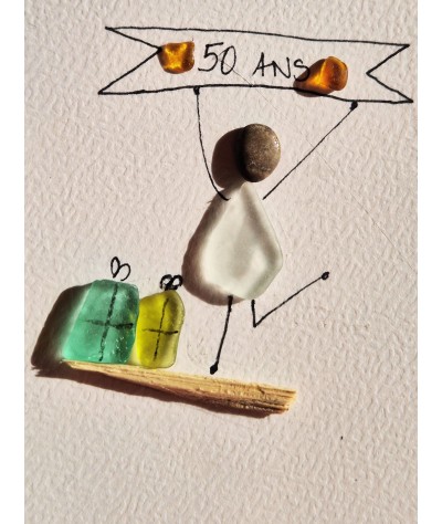 Carte de Vœux artisanale - recyclage - cadeau écologique - carte personnalisée