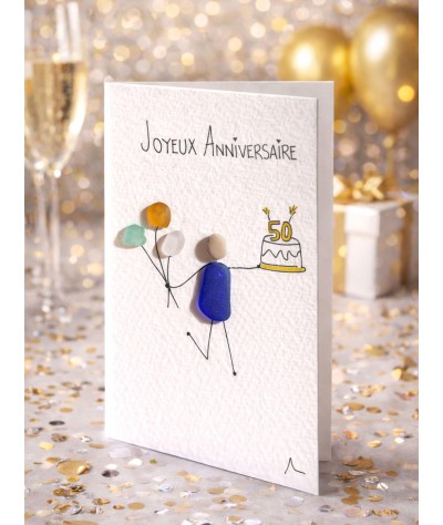 Carte de Vœux artisanale - recyclage - cadeau écologique - carte personnalisée - carte d'anniversaire