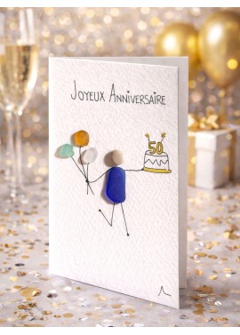 Carte de Vœux artisanale - recyclage - cadeau écologique - carte personnalisée - carte d'anniversaire