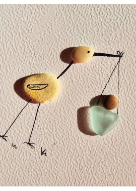 Carte de Vœux artisanale - recyclage - cadeau écologique - carte naissance