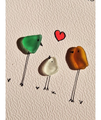 Carte de Vœux artisanale - recyclage - cadeau écologique - carte naissance