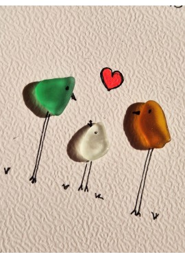 Carte de Vœux artisanale - recyclage - cadeau écologique - carte naissance