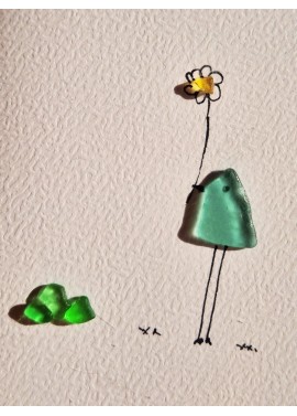 Carte de Vœux artisanale - recyclage - cadeau écologique - carte bon rétablissement