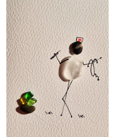 Carte de Vœux artisanale - recyclage - cadeau écologique - carte bon rétablissement