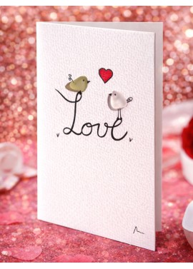 oiseaux amoureux verre de mer