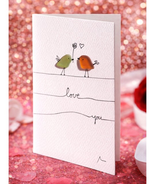 Oiseaux verre de mer