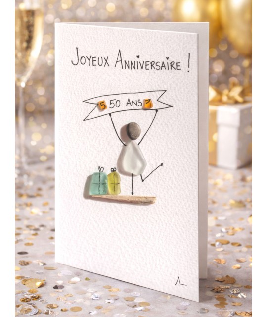 Carte de Vœux artisanale - recyclage - cadeau écologique - carte personnalisée