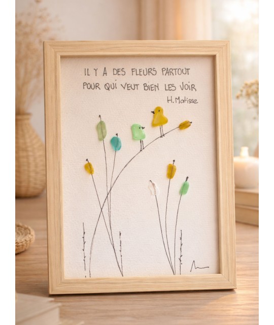 Cadre de décoration intérieure - Art mural - Seaglass