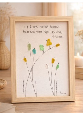 Cadre de décoration intérieure - Art mural - Seaglass