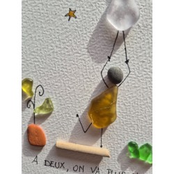 Cadre de décoration intérieure - Art mural - Seaglass