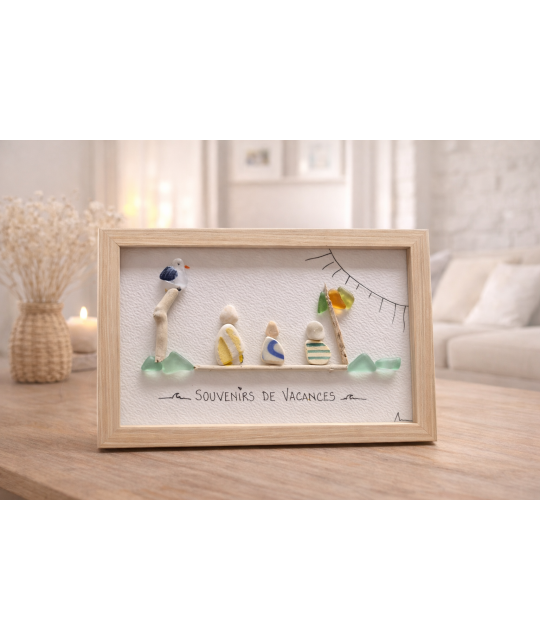 Cadre de décoration intérieure - Art mural - Seaglass