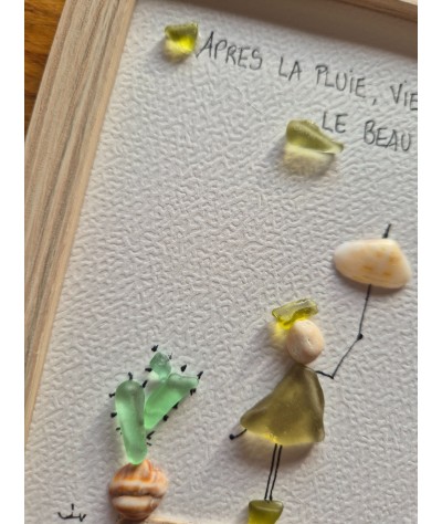 Cadre de décoration intérieure - Art mural - Seaglass