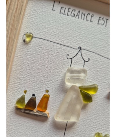 Cadre de décoration intérieure - Art mural - Seaglass