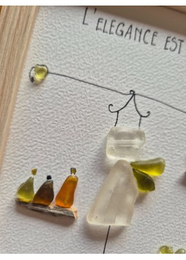 Cadre de décoration intérieure - Art mural - Seaglass