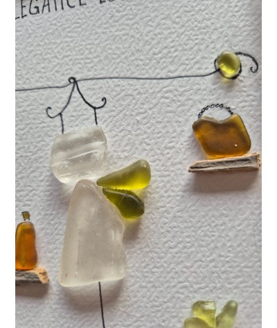 Cadre de décoration intérieure - Art mural - Seaglass